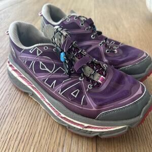 Hoka One One Stinson ATR Women's 9 Trail Hiking Running Shoes Purple See Pics!